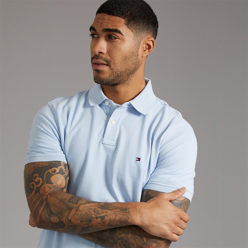Tommy Hilfiger Mens 1985 Regular Polo Shirt Sky Blue