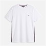 Tommy Hilfiger Mens Plus Global Stripe T-Shirt White