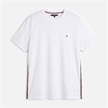 Tommy Hilfiger Mens Plus Global Stripe T-Shirt White
