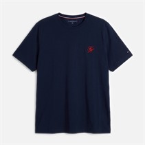Tommy Hilfiger Mens Plus Script Monogram T-Shirt Carbon Navy