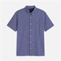 Tommy Hilfiger Mens Plus Flex Poplin Stripe Short Sleeve Shirt Wedge Blue/Stripe