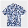 Tommy Hilfiger Mens Plus Linen Floral Short Sleeve Shirt White/Allover