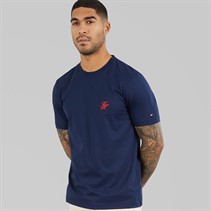 Tommy Hilfiger Mens Script Monogram T-Shirt Carbon Navy