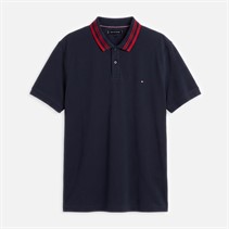 Tommy Hilfiger Mens Plus Merc Jacquard Polo Shirt Desert Sky