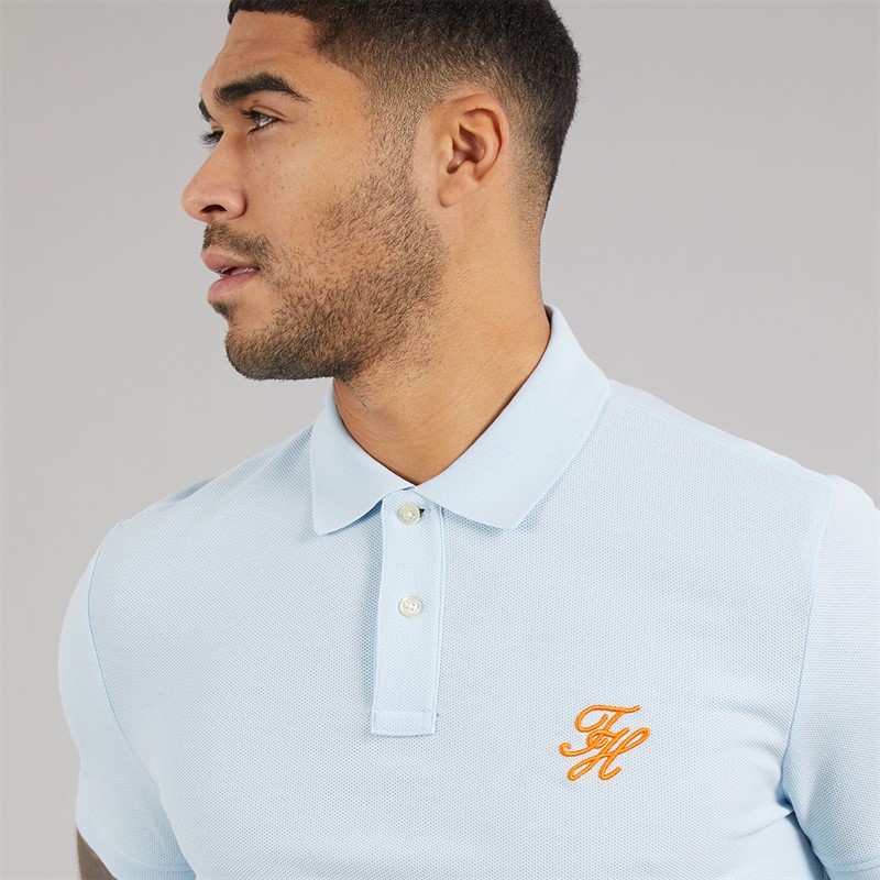 Tommy Hilfiger Mens TH Script Polo Shirt Keepsake Blue