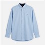 Tommy Hilfiger Mens Plus Linen Blend Long Sleeve Shirt Cloudy Blue