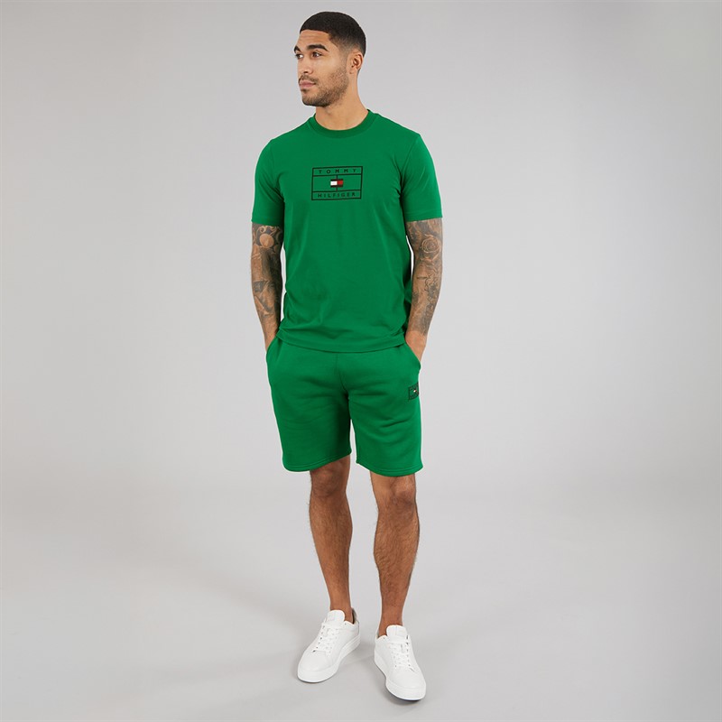 Tommy Hilfiger Mens Graphic Shorts Nouveau Green
