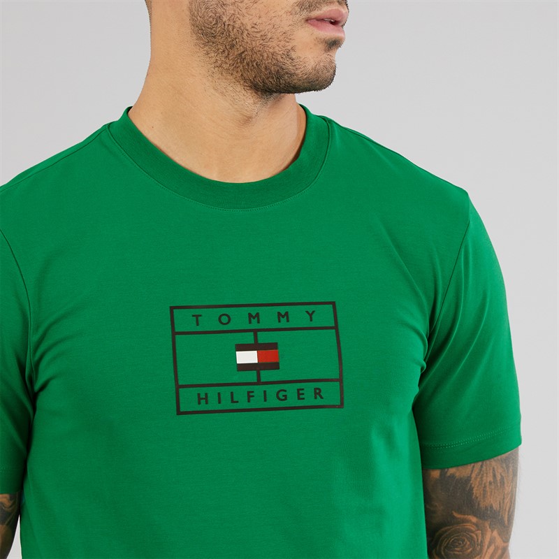 Tommy Hilfiger Mens Graphic T-Shirt Nouveau Green