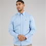 Tommy Hilfiger Mens Linen Blend Long Sleeve Shirt Cloudy Blue