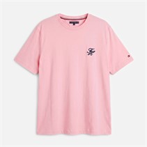 Tommy Hilfiger Mens Plus Script Monogram T-Shirt Classic Pink