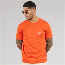 Tommy Hilfiger Mens Script Monogram T-Shirt Brilliant Orange