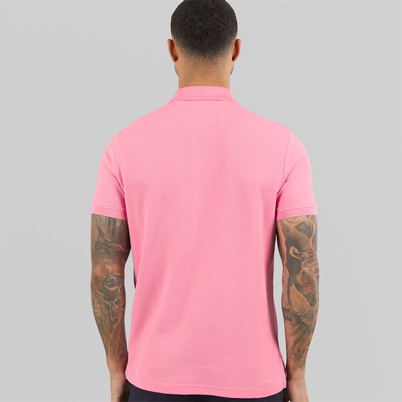 Tommy Hilfiger Mens TH Script Polo Shirt Classic Pink