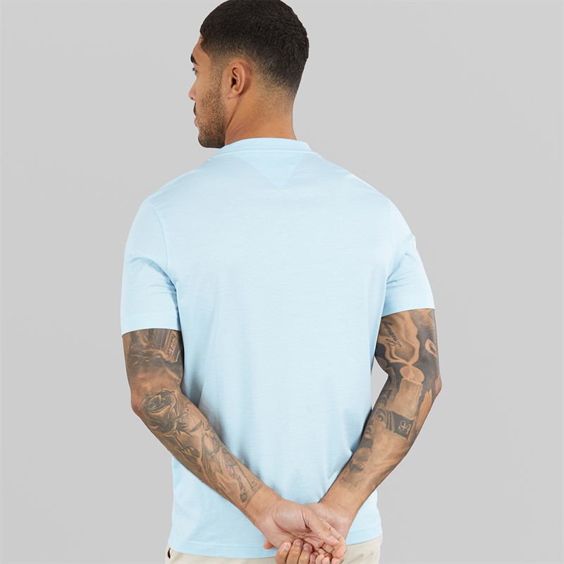 Tommy Hilfiger Mens Script Monogram T-Shirt Keepsake Blue