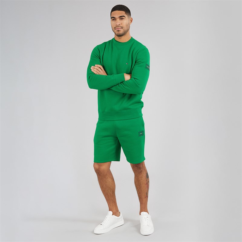 Tommy Hilfiger Mens Sleeve Badge Sweatshirt Nouveau Green
