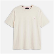 Tommy Hilfiger Mens Plus Flag T-Shirt Ivory Petal
