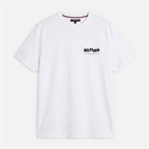 Tommy Hilfiger Mens Plus Photo Print Hilfiger T-Shirt White