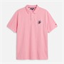 Tommy Hilfiger Mens Plus TH Script Polo Shirt Classic Pink