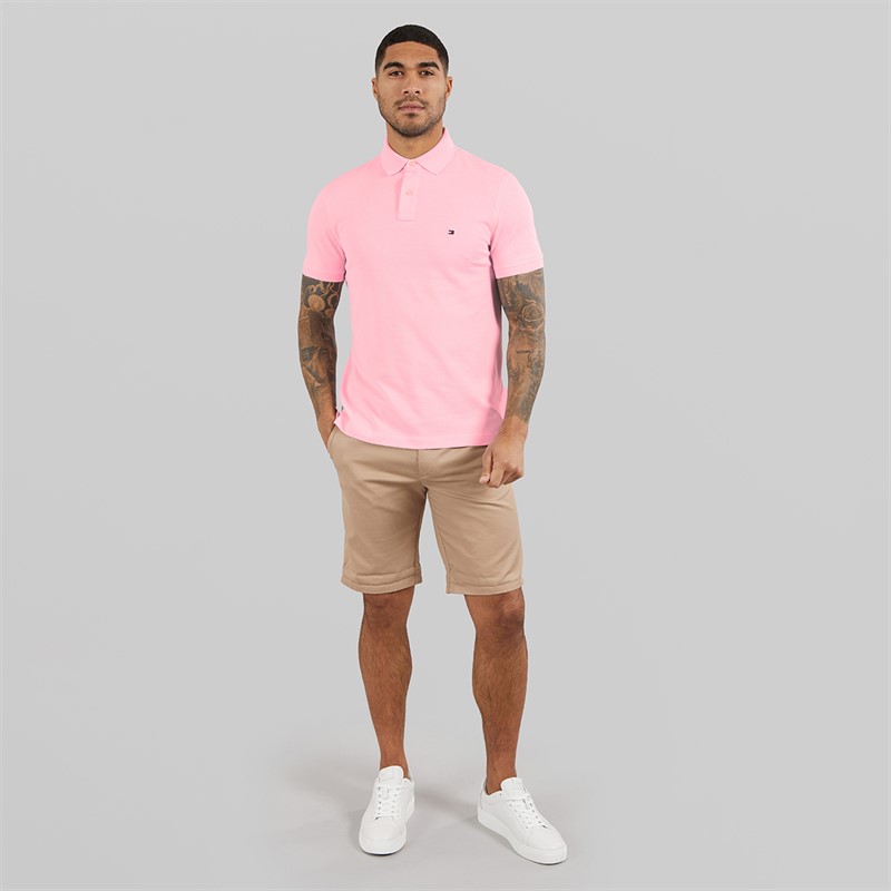 Tommy Hilfiger Mens 1985 Regular Polo Shirt Pink Lily