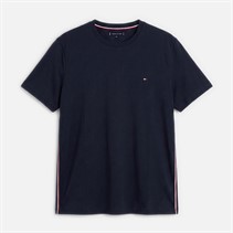 Tommy Hilfiger Mens Plus Global Stripe T-Shirt Desert Sky