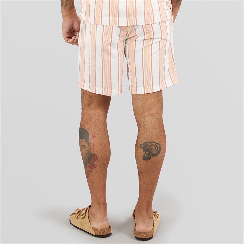 Tommy Hilfiger Mens Dover Open Weave Dobby Regular Fit Shorts Orange Hype/Brilliant Orange