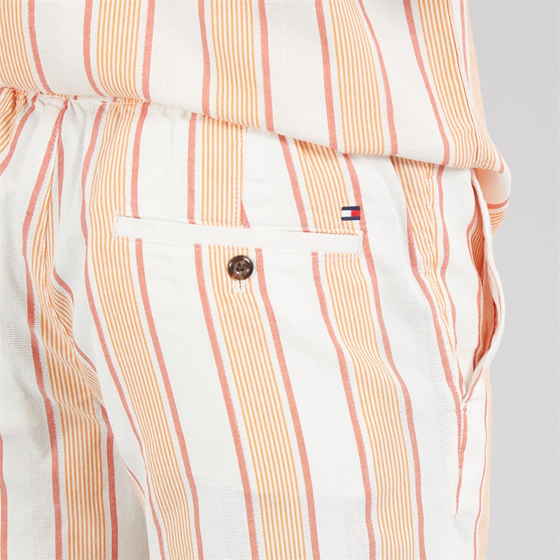 Tommy Hilfiger Mens Dover Open Weave Dobby Regular Fit Shorts Orange Hype/Brilliant Orange