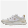 Tommy Hilfiger Womens Casual Fashion Runner Trainers White/Ivory Petal