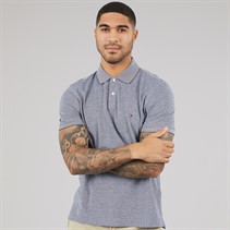 Tommy Hilfiger Mens Pique Microprint Reg Polo Shirt Desert Sky