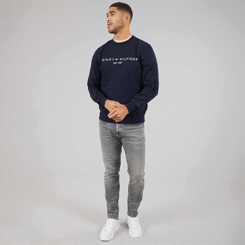 Tommy Hilfiger Mens Tommy Logo Sweatshirt Desert Sky