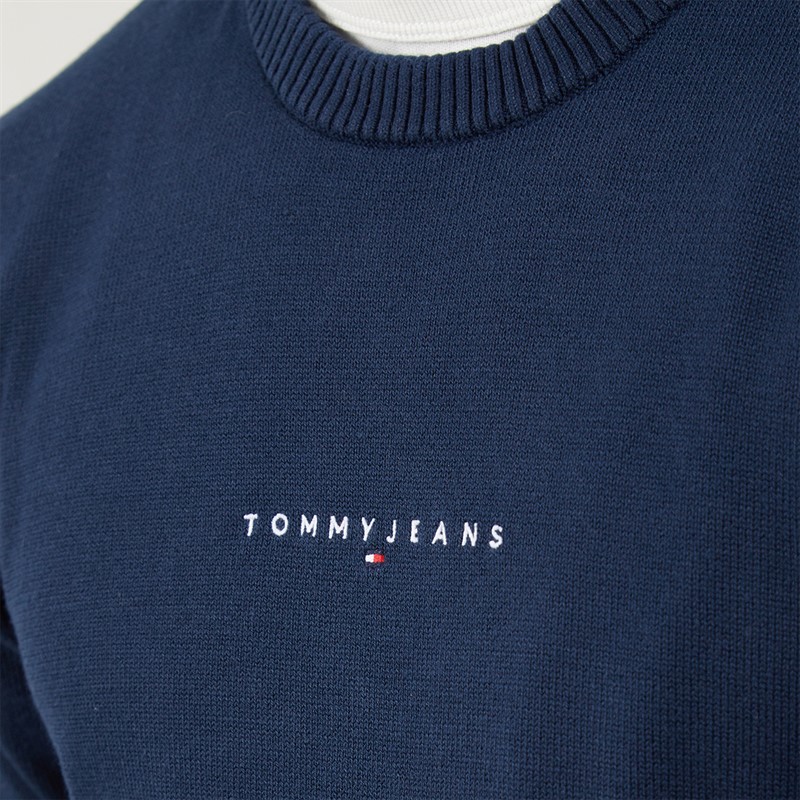Tommy Hilfiger Mens Linear Jumper Dark Night Navy