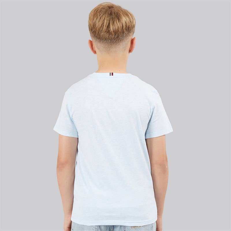 Tommy Hilfiger Boys Essential Cotton T-Shirt Breezy Blue Heather