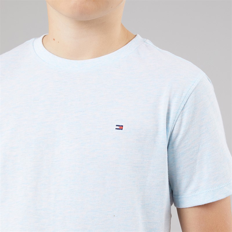 Tommy Hilfiger Boys Essential Cotton T-Shirt Breezy Blue Heather