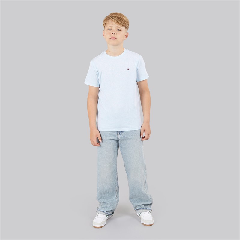 Tommy Hilfiger Boys Essential Cotton T-Shirt Breezy Blue Heather