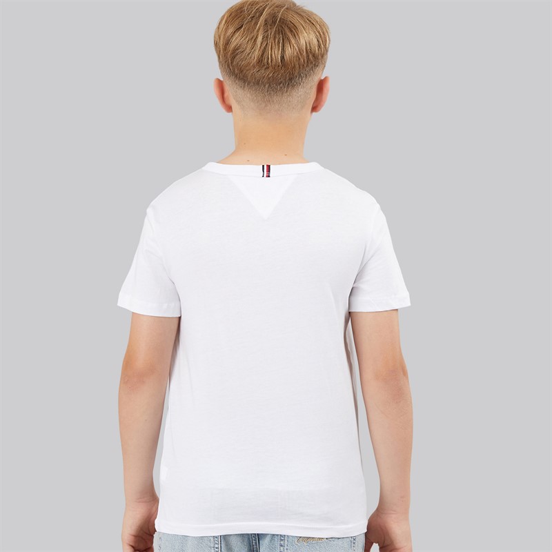 Tommy Hilfiger Boys Palm Print T-Shirt White