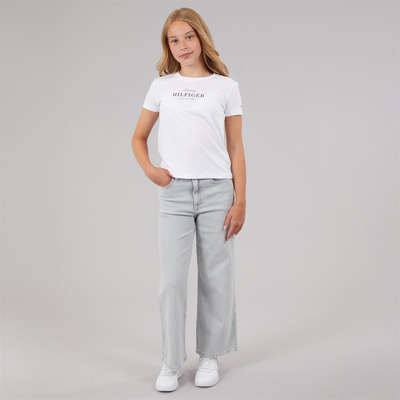 Tommy Hilfiger Girls Tommy Script T-Shirt White