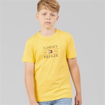 Tommy Hilfiger Boys Tommy Flag T-Shirt Citronella