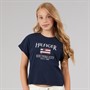 Tommy Hilfiger Girls Hilfiger Sequins T-Shirt Dark Night Navy