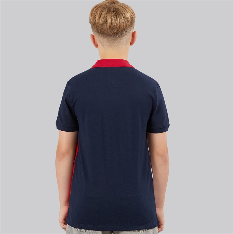 Tommy Hilfiger Boys Colour Block Polo Shirt Dark Night/Navy Colour Block Dark Night Navy Colourblock