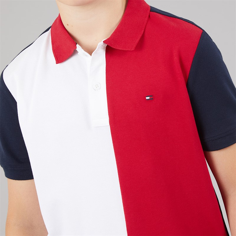 Tommy Hilfiger Boys Colour Block Polo Shirt Dark Night/Navy Colour Block Dark Night Navy Colourblock