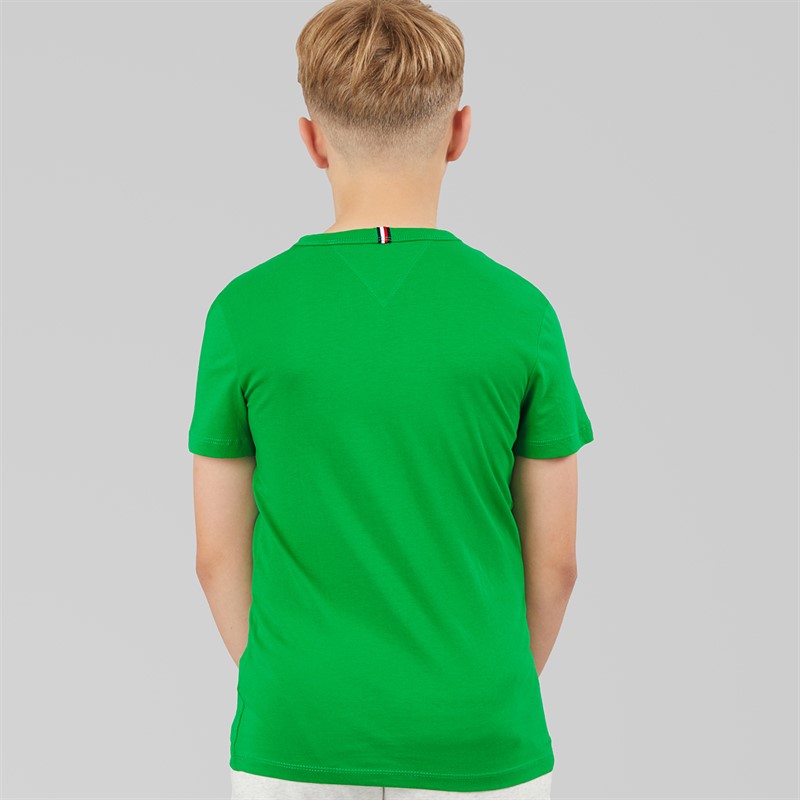 Tommy Hilfiger Boys Palm Print T-Shirt Radiant Green