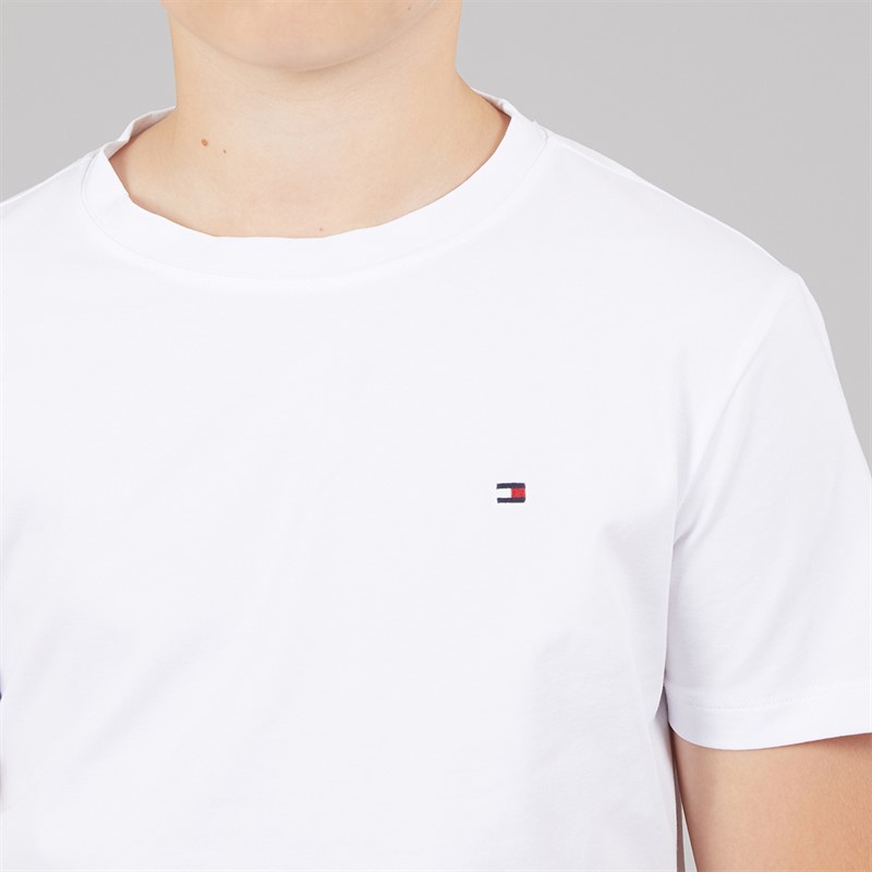 Tommy Hilfiger Boys Jersey Pyjamas White/Outline Flag Desert Sky