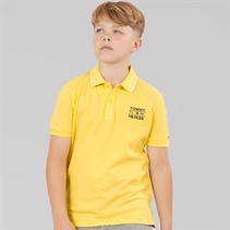 Tommy Hilfiger Boys Tommy Flag Polo Shirt Citronella