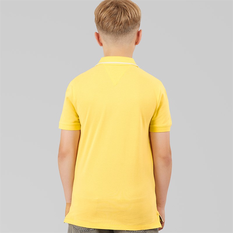 Tommy Hilfiger Boys Tommy Flag Polo Shirt Citronella