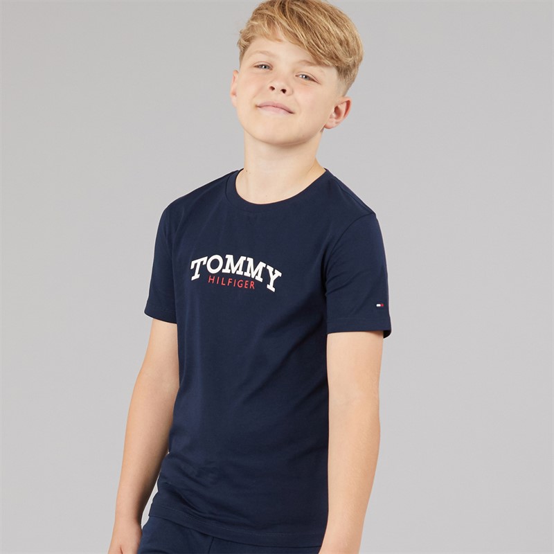 Tommy Hilfiger Boys Monogram Graphic T-Shirt Dark Night Navy