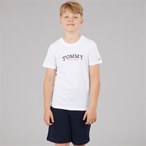 Tommy Hilfiger Boys Monotype Graphic T-Shirt And Shorts Set White