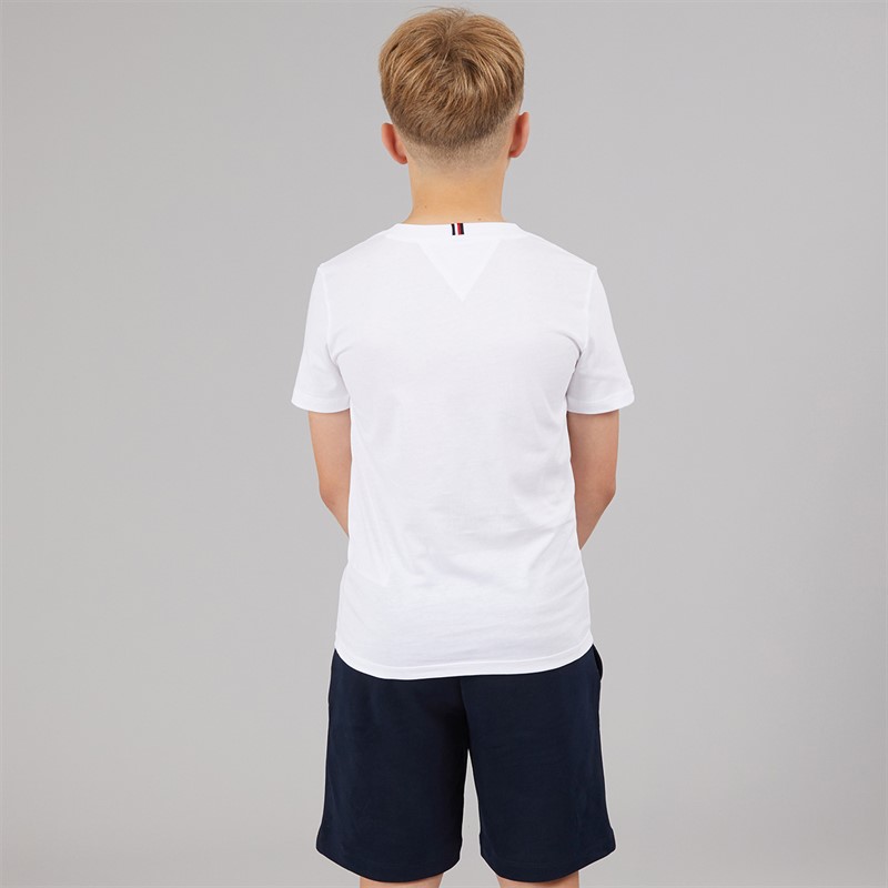 Tommy Hilfiger Boys Monotype Graphic T-Shirt And Shorts Set White