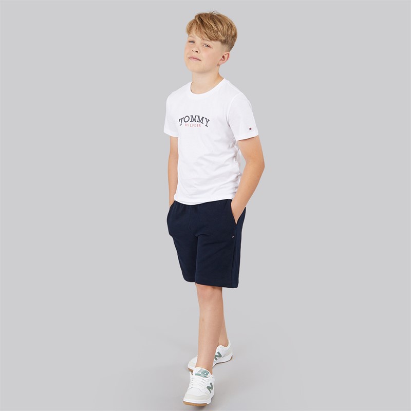 Tommy Hilfiger Boys Monotype Graphic T-Shirt And Shorts Set White