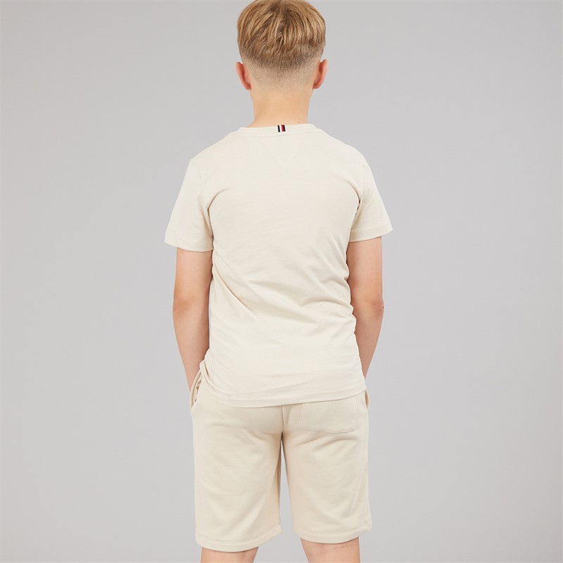 Tommy Hilfiger Boys Essential T-Shirt And Shorts Set Classic Beige