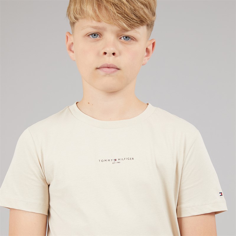 Tommy Hilfiger Boys Essential T-Shirt And Shorts Set Classic Beige