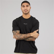 Tommy Hilfiger Mens Relaxed Linear Logo T-Shirt Black