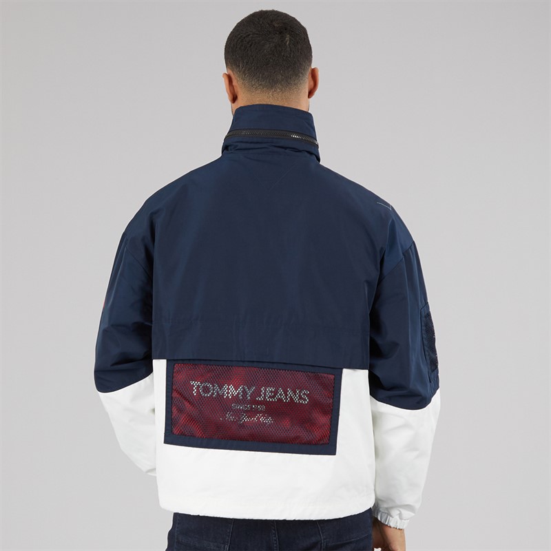 Tommy Hilfiger Mens Colorblock Windbreaker Jacket Dark Night Navy/Multi